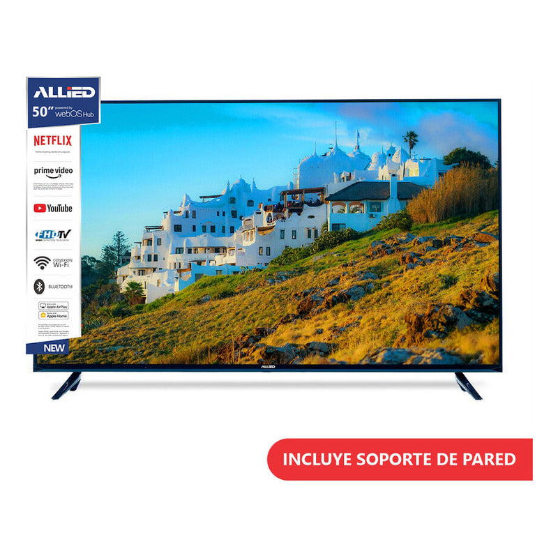 Smart Tv 50 Allied Led Uhd 4k Ultra Hd Weboshub Con Soporte