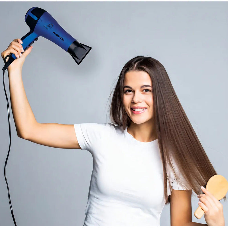 Secador De Cabello Punktal Iónico Profesional 2200 W Violeta/negro