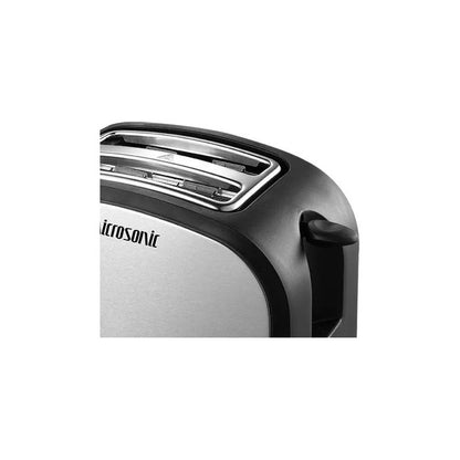 Tostadora Microsonic 2 Panes Acero 6 Niveles Casahogar Color Gris Negro