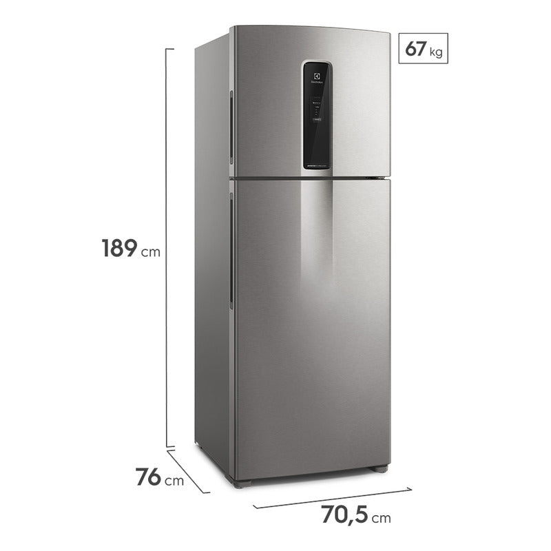 Heladera Refrigerador Electrolux It70s Frost Free Inverter Color Plateado