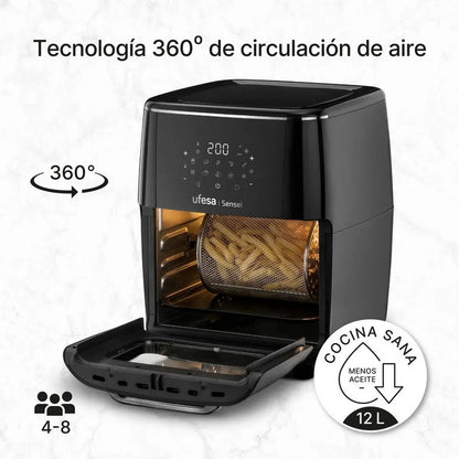 Freidora Sin Aceite Airfryer Digital Ufesa Sensei 12l - Tmo Negro