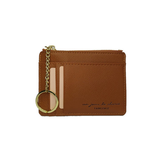 Monedero Dama Billeteras De Dama Con Llavero Monederos Mujer Marrón