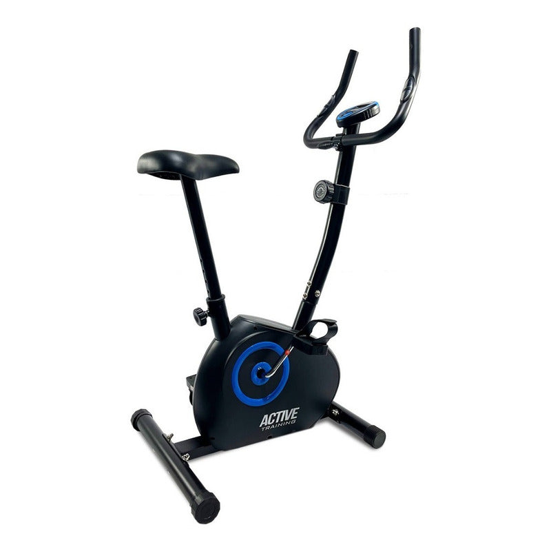 Bicicleta Fija Ergometrica Vertical Active Con Pulsómetro Negro