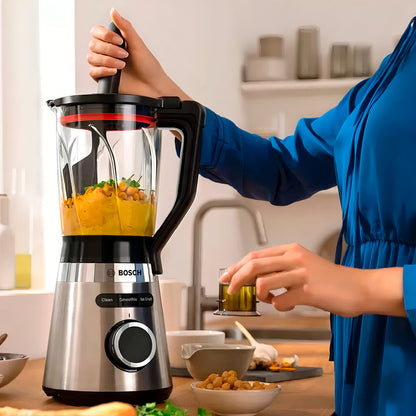 Licuadora Bosch Mmb6382m Jarra Cristal 1.5 Lts Fama Color Gris