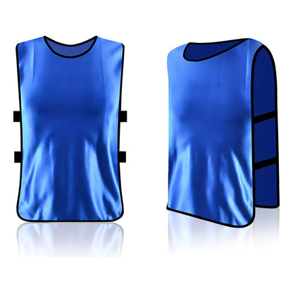 Set X6 Chalecos Elástico De Entrenamiento Deportivo Futbol © Color Azul Talle U