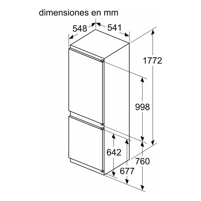 Heladera Panelable Bosch 267 Litros Con Freezer Blanco