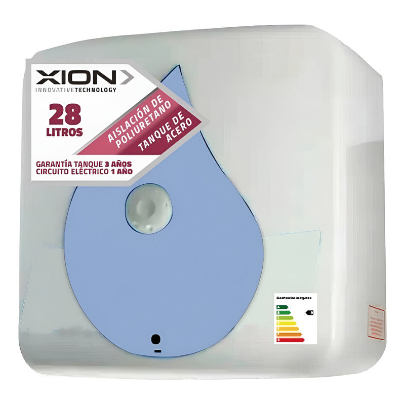 Termotanque Calefon Xion Cal30p 28 Litros Prisma Acero Blanco