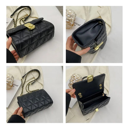Cartera De Dama Bolsos Para Mujeres Bandoleras Capitoneadas Negro Capitoneada