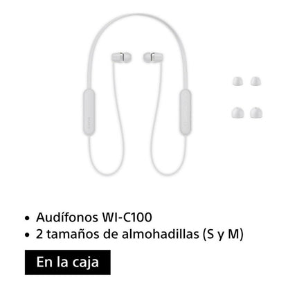 Auriculares Inalambricos Sony Wi-c100 In Ear Bluetooth Blanco