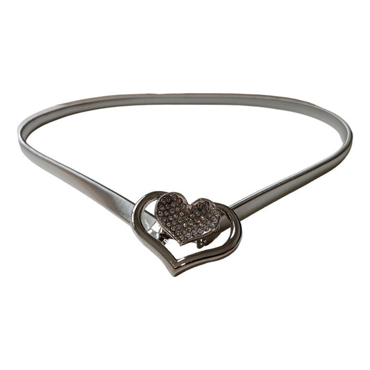 Cinto Elastizado Para Dama De Metal Diseño Dorado Y Plateado Plateado15 70-90