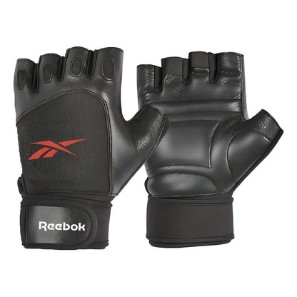 Guantes De Entrenamiento Negro Y Rojo Reebok Liso Xl