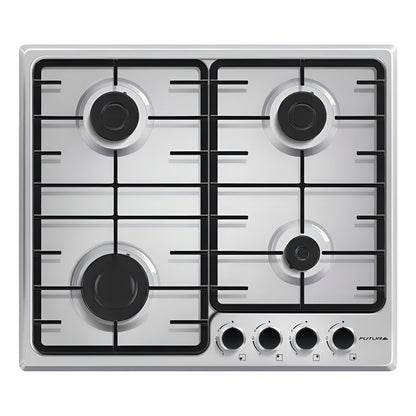 Anafe A Gas Futura Plus 4 Quemadores Acero Inox Gris