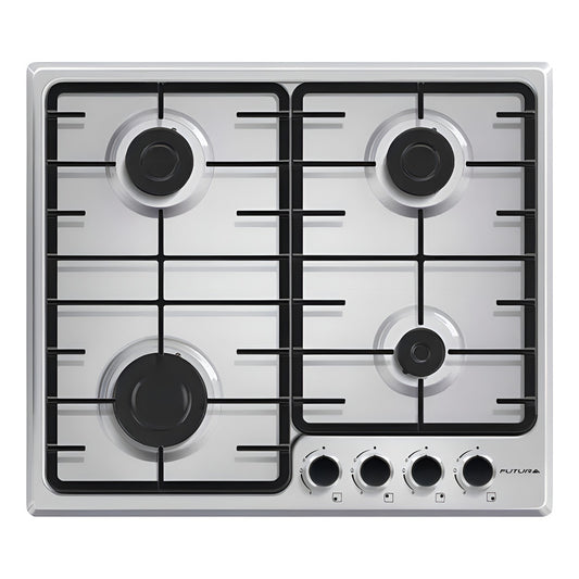 Anafe A Gas Futura Plus 4 Quemadores Acero Inox Gris