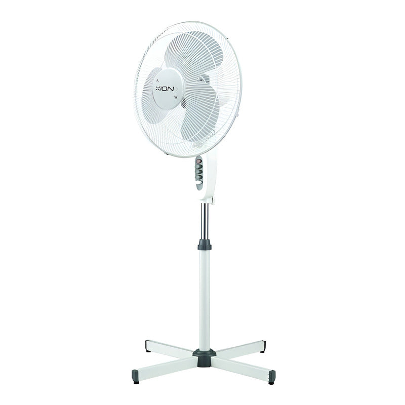 Ventilador De Pie 3 Velocidades Xion Xi-v130 Cantidad De Aspas 1 Color De La Estructura Blanco Color De Las Aspas Gris Diámetro 40 Cm Material De Las Aspas Plástico