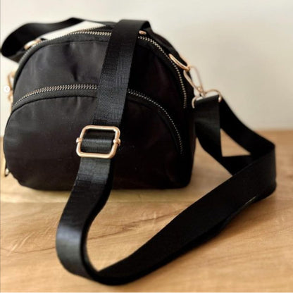 Cartera De Damas Bolso Para Mujer Bandolera Correa Ajustable - Negro