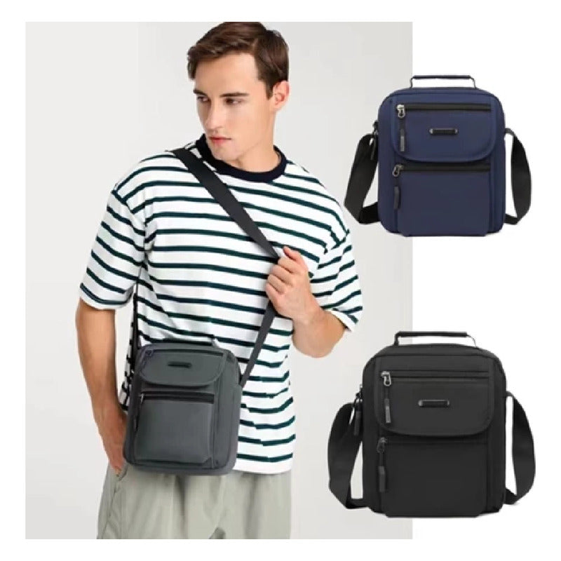 Bandolera Morral Unisex Cartera Fashion Bolso Impermeable Verde Lisa