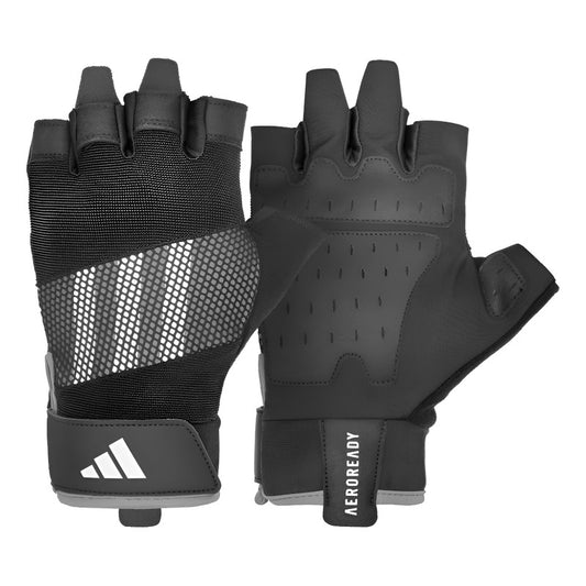 Guantes De Entrenamiento Performance adidas Color Gris Diseño De La Tela Rayado Talle S