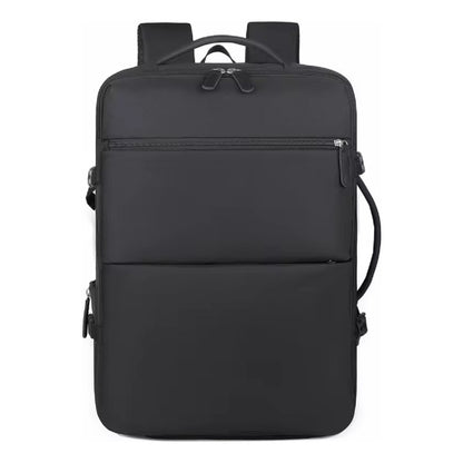 Mochila De Mujer Impermeable De Tela Nylon Cartera Para Dama Negro. Liso