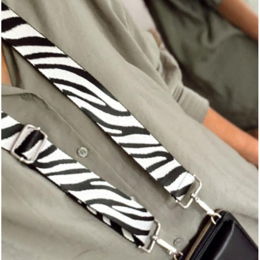 Correas Para Carteras Bandoleras Varios Colores Y Diseños Blanco/negro