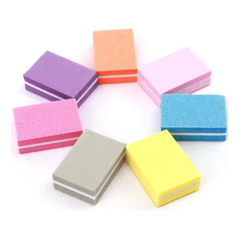 Lima Taquito Pulidor Mini Para Uñas Kit Pack X5 Unidades Rosa