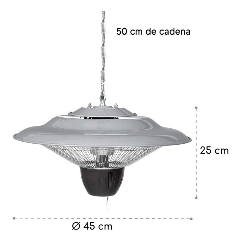 Calentador Futura Fibra De Carbono Para Colgar -1500w
