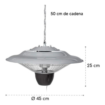 Calentador Futura Fibra De Carbono Para Colgar -1500w