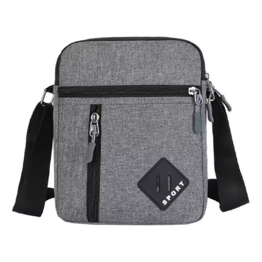 Morral Bandolera Sport Unisex Fashion Cartera Urbana Bolso - Gris - Lisa