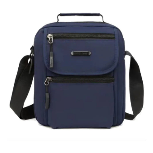 Bandolera Morral Unisex Cartera Fashion Bolso Impermeable Azul Lisa