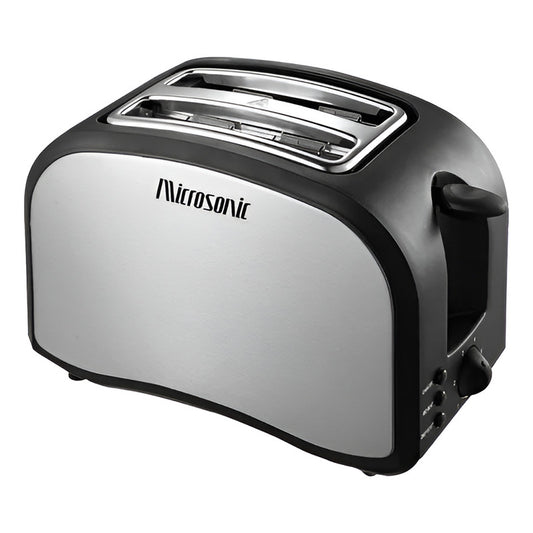 Tostadora Microsonic 2 Panes Acero 6 Niveles De Tostado - Gris Negro