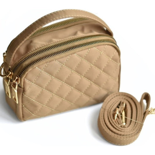 Bandolera De Dama Cartera Bolsos Para Mujer Correa Ajustable Caqui