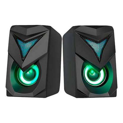 Altavoces Estéreo 2.0 Con Retroiluminación Rgb Para Gamer - Negro