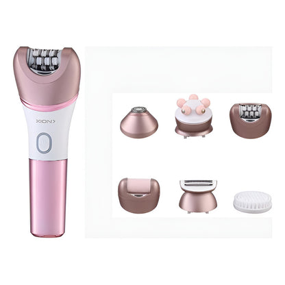 Depiladora Inalámbrica Xion 6 En 1 Xi-epilator6x1 Rosa Blanco