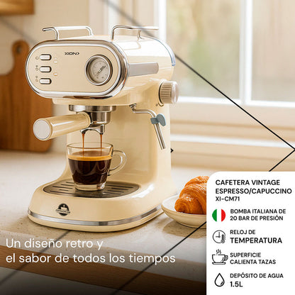 Cafetera Xion Espresso Y Capuccino Retro Xi-cm71