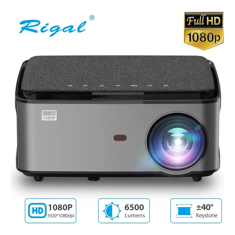 Proyector Rigal Rd-828 Android + Wifi + Bt 3800lm Gris Oscuro