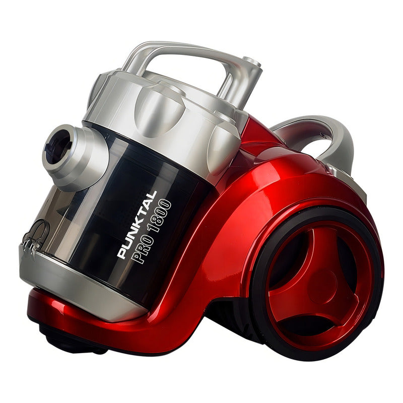 Aspiradora Punktal Pro 1800w Sin Bolsa Manguera Flexible Color Rojo/plateado