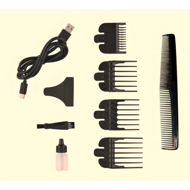 Cortadora De Pelo Y Barba Inalámbrica Profesional Xion Negro Único