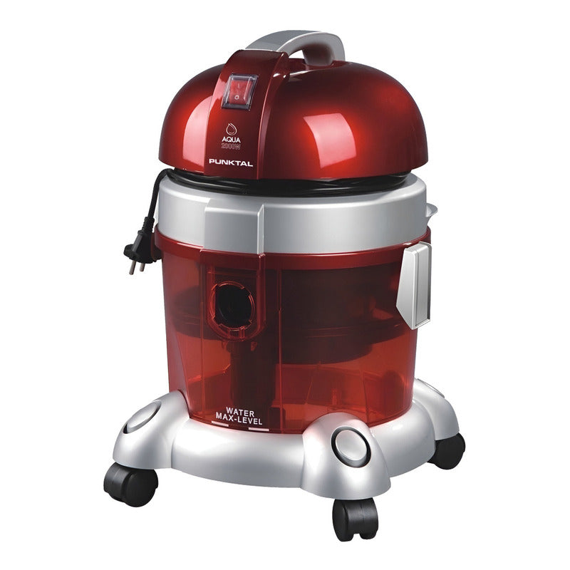 Aspiradora Punktal Profesional Doble Filtro 1600w Color Rojo/gris