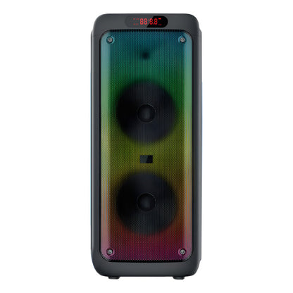 Parlante Portátil Aek S-21001 2x10'' Karaoke Bt Micro Luces Negro