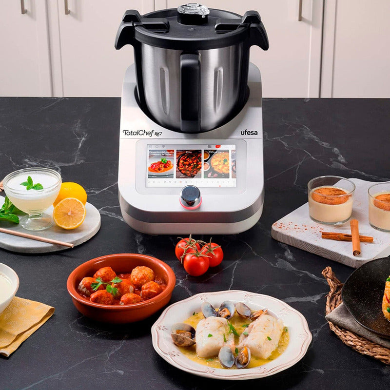 Robot Cocina Inteligente Multifuncion Total Chef Rk7 Ufesa Color Gris