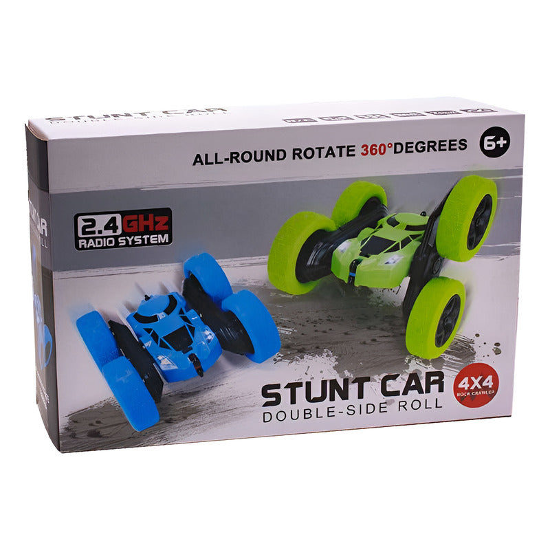Auto Stunt 360° 4x4 Con Control Remoto Y Batería Recargable, - Verde