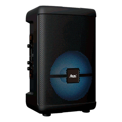 Parlante Portátil Aek S-10808 8'' Karaoke Bt Usb Micro Luz Negro