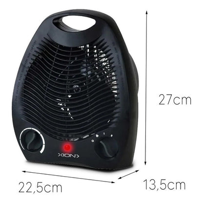 Caloventilador Xion Ajuste Potencia Termostato 1000/2000 W. Color Negro