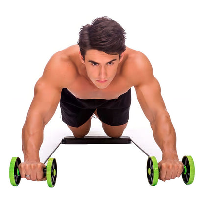 Rueda Abdominal Banda Elástica Revoflex Extreme Fitness Color Negro