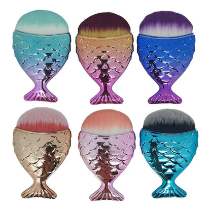 Brocha Sirena Para Maquillaje Y Limpieza De Polvo De Uñas Verde