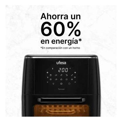 Freidora Sin Aceite Airfryer Digital Ufesa Sensei 12l - Tmo Negro