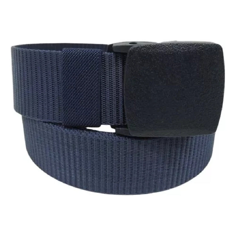 Cinto Tactico Trinquete Colores Militar Policial Regulable Azul Ajustable