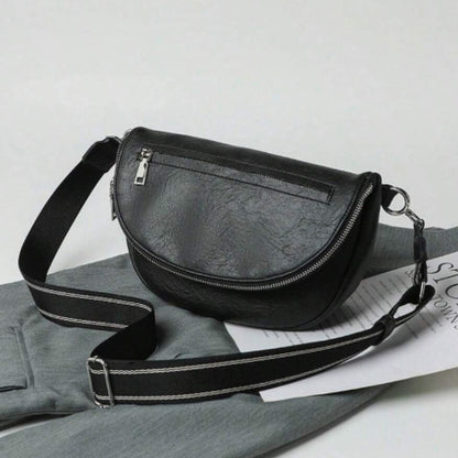 Bandolera De Mujer Carteras Para Damas Con Correa Ajustable Negro. Cuerina