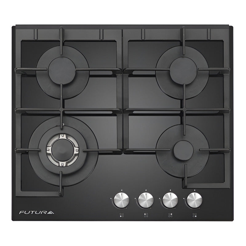 Anafe Futura Vitrogas 4 Quemadores Hierro Fundido Dimm Color Negro