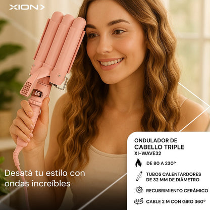 Ondulador De Cabello Triple Xion Xi-WAVE32