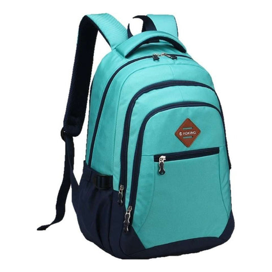 Mochila P/laptop Hasta 15,6 Aokin Celeste Diseño De La Tela Liso